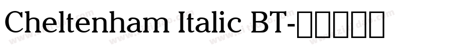 Cheltenham Italic BT字体转换